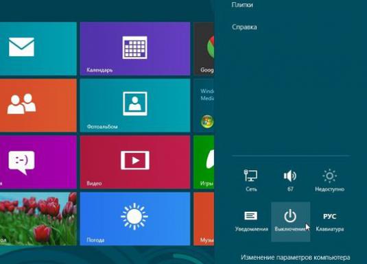 Ako vypnúť počítač v systéme Windows 8?
